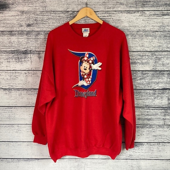 Vintage DisneyLand Resort Mickey Minnie Mouse Crew Neck USA Made XXL - Picture 1 of 5